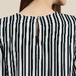 her by invictus Striped Puff Sleeves Top