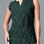 The Roadster Life Co. Women Self Design V-Neck Polyester Top