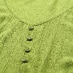 DressBerry Green Crochet Detail Bell Sleeve Regular Top