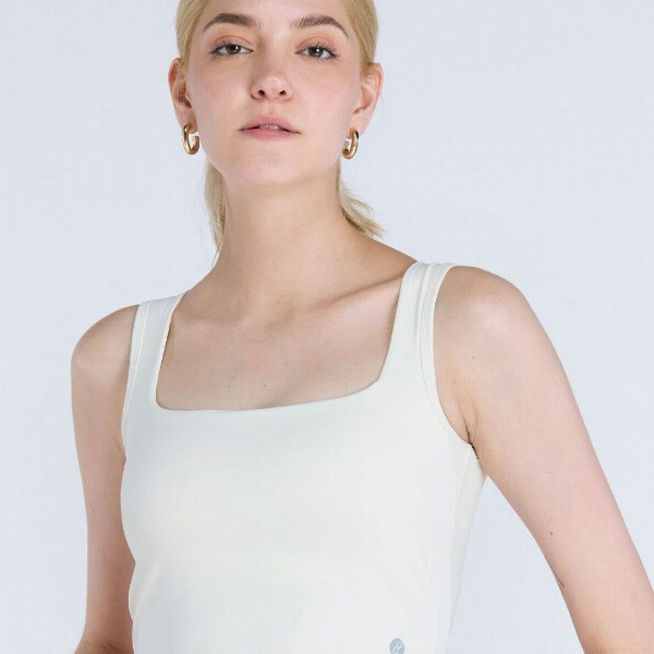 CAVA Ivory Striped Back Crop Tank