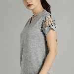 Roadster Time Travlr Women Grey Melange Solid Top