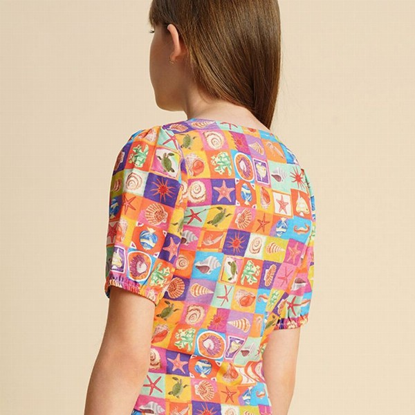 Vero Moda Print Puff Sleeve Top