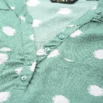 DressBerry Women Green & Off White Printed Boxy Top