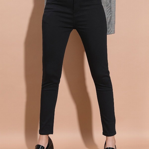 Basics By Tokyo Talkies Women Mid-Rise Slim Fit Clean Look Stretchable Jeans