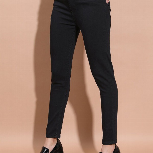 Basics By Tokyo Talkies Women Mid-Rise Slim Fit Clean Look Stretchable Jeans