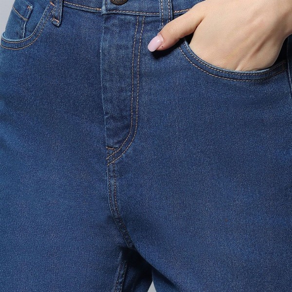 High Star Stretch Straight Fit Clean Look Jeans