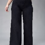 Miss Chase A+ Women Wide Leg High-Rise Stretchable Jeans