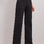 Kotty Women Black Jean Straight Fit High-Rise Stretchable Jeans