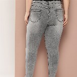 Sztori Women Plus Size Skinny Fit Light Fade Stretchable Jeans