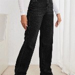 Off Duty India Women Comfort Straight Fit Cotton High-Rise Jeans