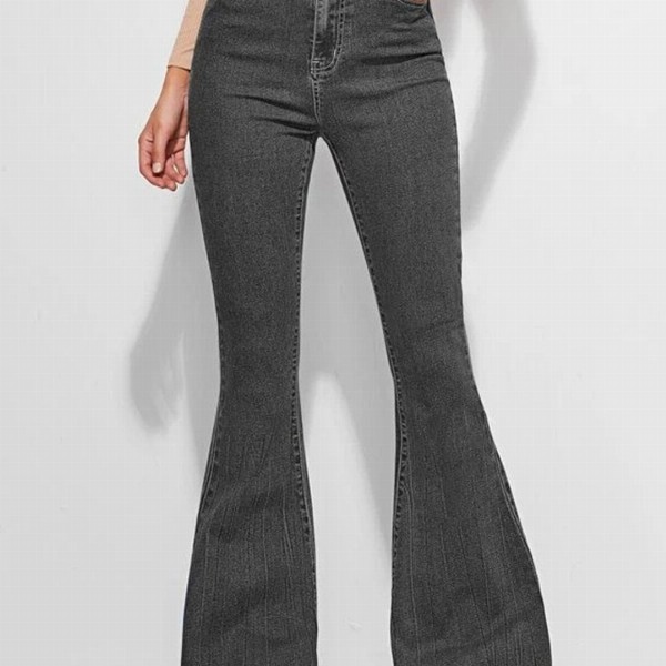 Off Duty India Women Comfort Bootcut High-Rise Clean Look Cotton Jeans