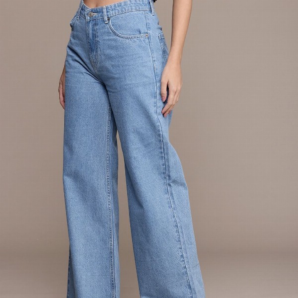 French Connection Women Smart Relaxed Fit Stretchable Jeans