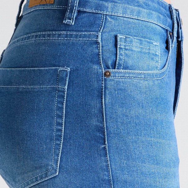 TARAMA Women Flared High Rise Clean Look Light Fade Stretchable Jeans