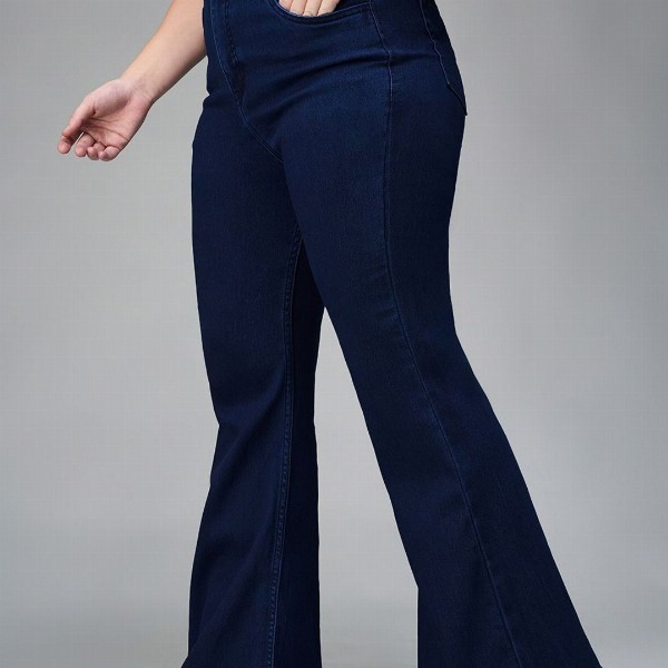 Miss Chase A+ Women Bootcut High-Rise Stretchable Jeans