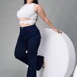Miss Chase A+ Women Bootcut High-Rise Stretchable Jeans