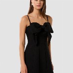 Forever New Women Sleeveless Bow Detailed A-Line Mini Dress
