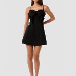 Forever New Women Sleeveless Bow Detailed A-Line Mini Dress