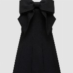 Forever New Women Sleeveless Bow Detailed A-Line Mini Dress
