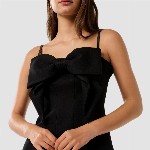 Forever New Women Sleeveless Bow Detailed A-Line Mini Dress