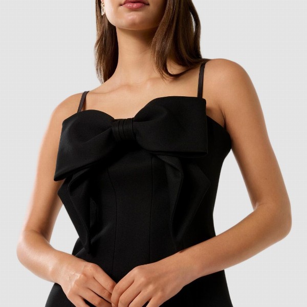 Forever New Women Sleeveless Bow Detailed A-Line Mini Dress