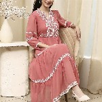 Biba Women Ethnic Motifs Embroidered Fit & Flare Dress