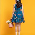 OCTICS Floral Printed Fit & Flare Dress