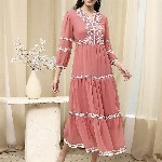 Biba Women Ethnic Motifs Embroidered Fit & Flare Dress
