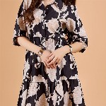 DressBerry Women Printed Fit & Flare Dress