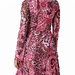 GUESS V Neck Ethnic Motifs Print Bell Sleeve Fit & Flare Dress