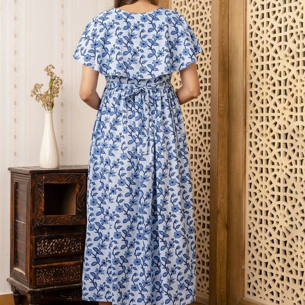 Nayo Floral Printed Maternity Maxi Dress