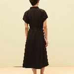 ONLY Puff Sleeve Shirt Midi Dress