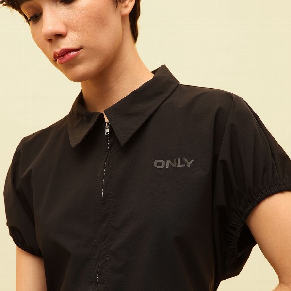 ONLY Puff Sleeve Shirt Midi Dress