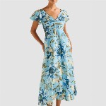 Forever New Women Floral Printed Gathered or Pleated A-Line Dress