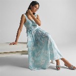 GABLOR Floral Print Fit & Flare Midi Dress