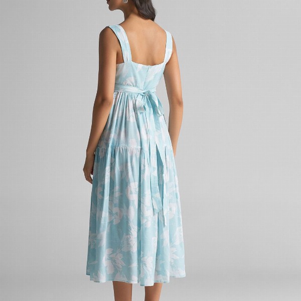 GABLOR Floral Print Fit & Flare Midi Dress