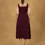 PowerSutra Solid Strappy Fit And Flared Dress