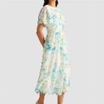 Forever New Floral Printed A-Line Midi Dress