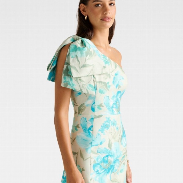 Forever New Women Floral Print One Shoulder A-Line Mini Dress