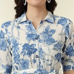 KALINI Floral Printed Fit & Flare Midi Dress