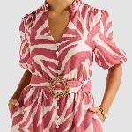 Forever New Women Printed Puff Sleeve Midi Dress