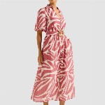 Forever New Women Printed Puff Sleeve Midi Dress