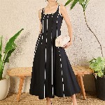 Uptownie Corset Fit Poplin Panelled Midi dress