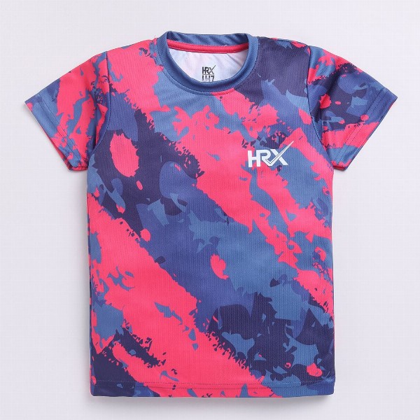HRX by Hrithik Roshan Boys Printed Moisture Wicking T-shirt