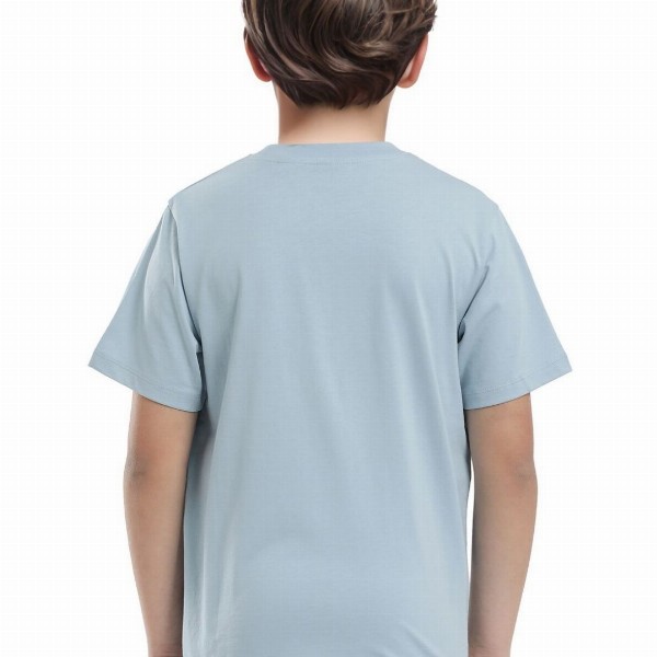 RARE ONES Boys Brand Logo Printed Round Neck Short Sleeves T-shirt