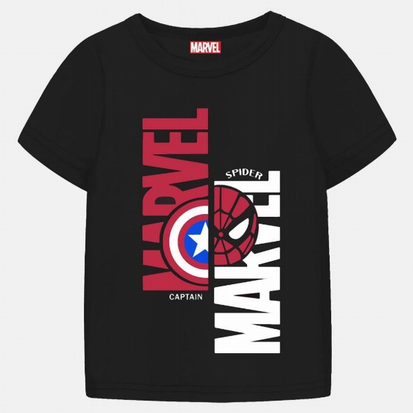 YK Marvel Boys 3 Avengers Printed Applique T-shirt