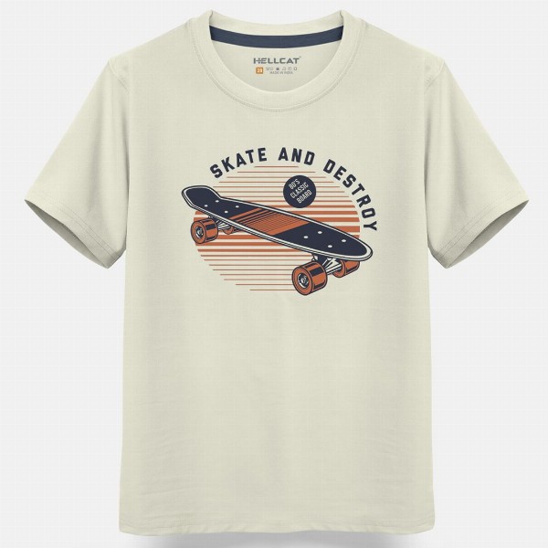 HELLCAT Boys Pack Of 3 Printed Cotton T-shirt