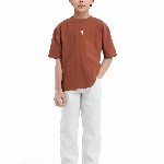 RARE ONES Boys Typography Printed Round Neck Oversized Cotton T-shirt