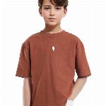 RARE ONES Boys Typography Printed Round Neck Oversized Cotton T-shirt