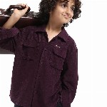 RARE ONES Boys Cord Spread Collar Shirt