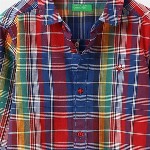 United Colors of Benetton Boys Tartan Checks Opaque Checked Casual Shirt